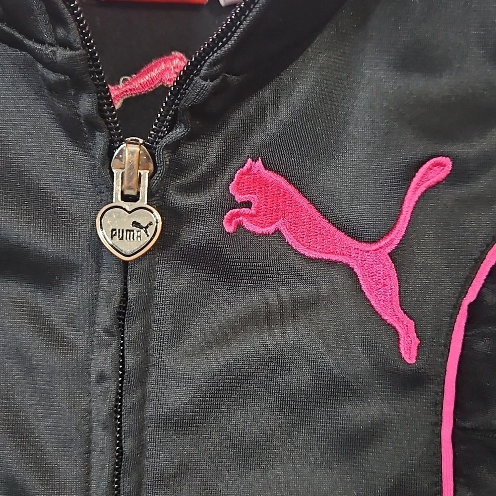 Puma Kids Black and Pink Sweatshirt